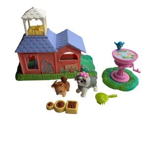 KENNER Littlest Pet Shop LPS Kenner 1995 Garden Tag House Set: Dog, Cat & Bird